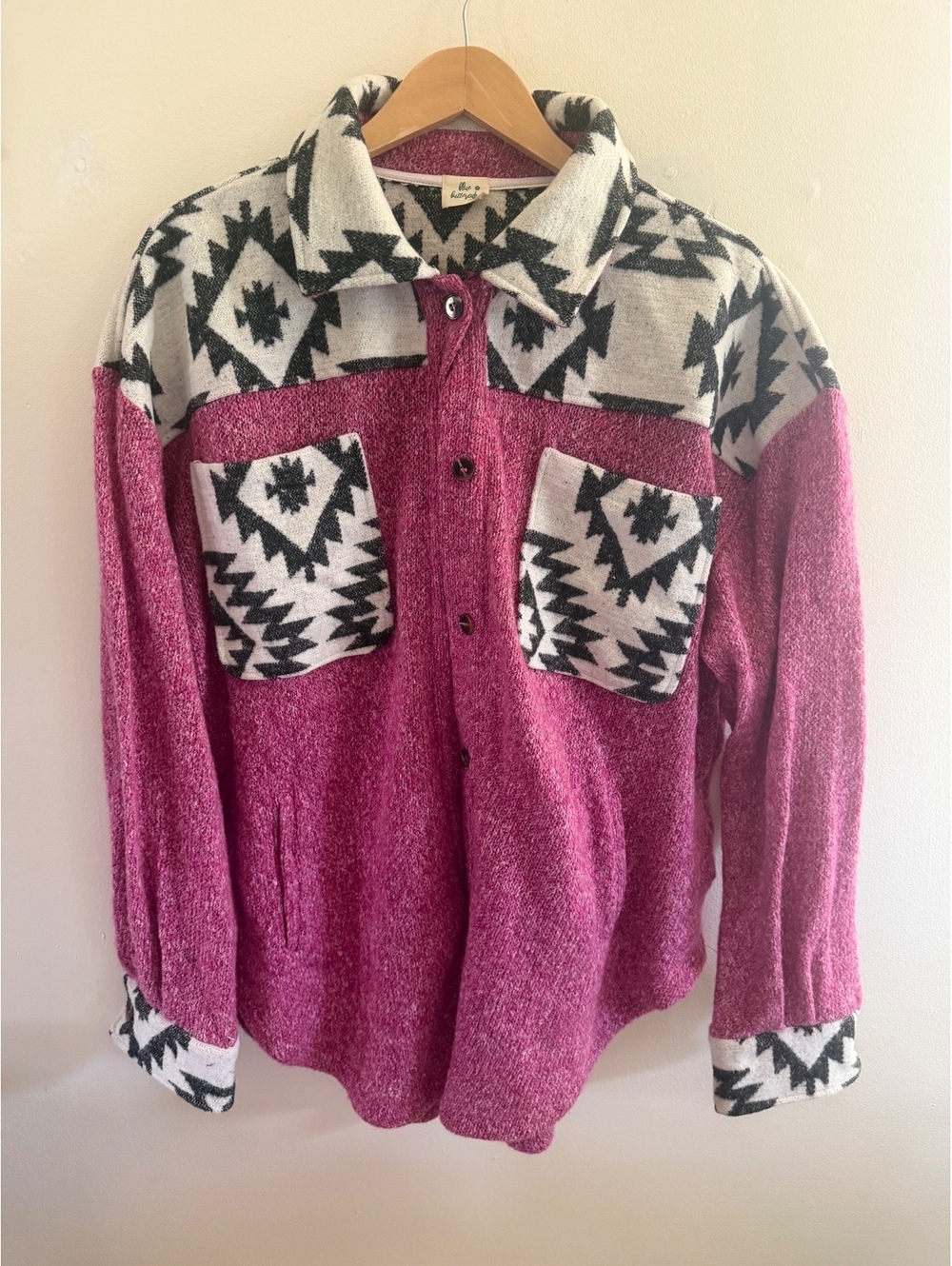 Blue Buttercup Boutique Shacket Aztec Print Size Large